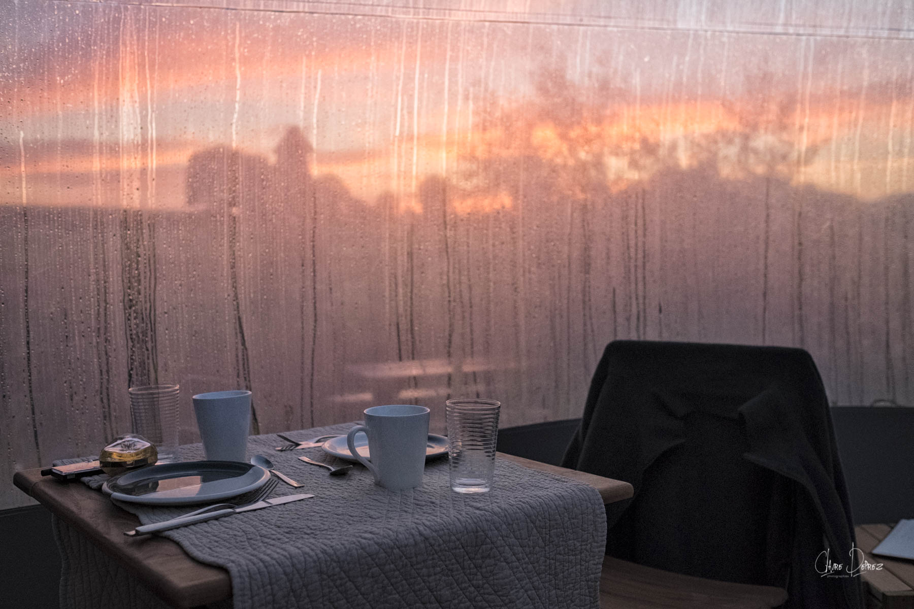 Intérieur romantique de la bulle